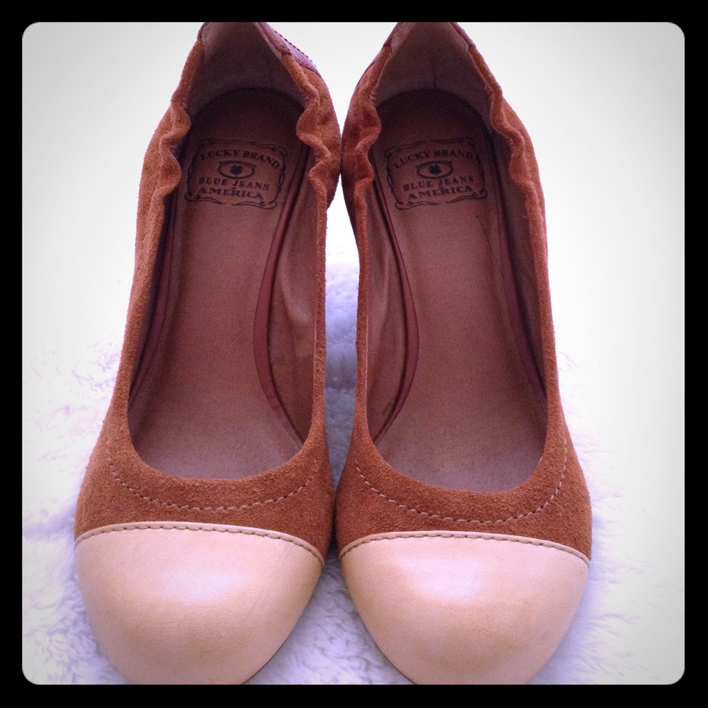 ✨Lucky Brand "Gabrielle" Captoe Wedges✨⬇️30